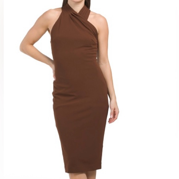 RACHEL Rachel Roy Harland Halter Midi Dress - Picture 1 of 5